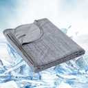 OIGAE Cooling Blanket for Hot Sleepers - Soft & Lightweight Summer Cold Blanket for Night Sweats | Perfect for Bed, Couch, Sofa (Grey, Twin 60" x 80")