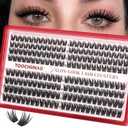 Wispy Cluster Lashes Manga Eyelash Clusters 192pcs Spiky Volume Cluster Eyelash Extensions D Curly Fairy Lash Clusters 12-18mm DIY Individual Lashes Extension Natural Look by TOOCHUNAG