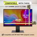 27-inch computer privacy screen filter, 16:9 privacy shield with nano tape