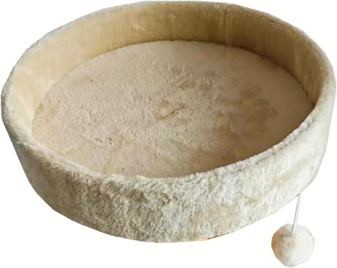 SHENGOCASE 13.5" Cat Tree Tower Accessories Replacement Parts Top Perch Bed Platform, Cat Tower Add ons (Beige, M8)