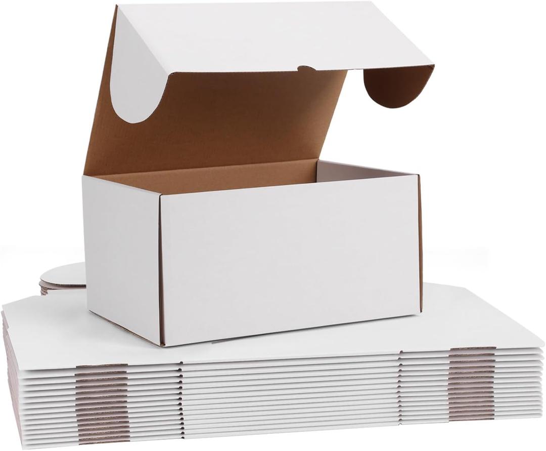 WIFTREY 12x9x6 inches White Shipping Boxes pack of 15, Corrugated Cardboard Boxes 12 x 9 x 6 for Packaging Small Business, Moving, Mailing
