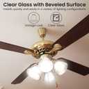 Ceiling Fan Light Covers, Ceiling Fan Globes Replacement Glass, Light Fixture Replacement Glass, Dysmio Lighting Replacement Shade Height: 4.75", Depth: 4.75", Width: 4.9" Fitter Size 2.25"