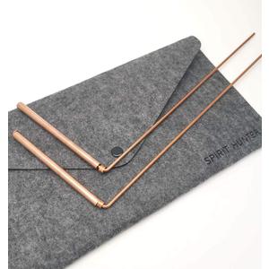 Spirit Hunter 99.9% Copper Dowsing Rod- 2PCS Divining Rods with Bag - Detect Gold, Water, Ghost Hunting etc.