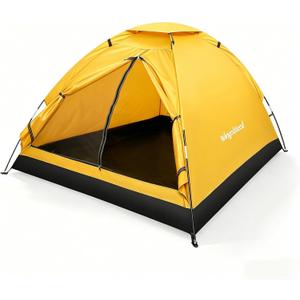1-2 Person Camping Tent, Easy Manual Setup Dome Tent, Waterproof Windproof Lightweight Backpacking Tent with Breathable Mesh for Hiking, Outdoor Travel & Beach, 76.77in*57.08in*39.37"