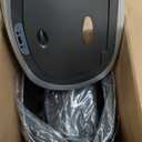 NINESTARS CB-DZT-50-98-1C Automatic Touchless Motion Sensor Oval & Rectangular Trash Can Combo Set, 13.2 Gal. 50 L. & 2.1 Gal.8 L., Stainless Steel