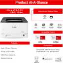 Canon imageCLASS LBP172dw Monochrome Duplex, Wireless Laser Printer, Single Function, Home Office, Mobile Ready, 35 PPM, White