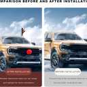 Premium Reindeer Car Kit, Cute Auto Decoration Set with Antlers & Nose, Reindeer Kit for Vehicle Window Roof & Front Grille (Coffee)