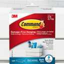 Command Wall and Cabinet Organizer, Holds up to 6 lb, 9.5" x 4.4" x 4.4", Satin Nickel, 1 Bathroom Organizer with 4 Water Resistant Strips Damage Free Storage for Toothbrush, Lotion, Facial Cleanser