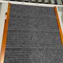 PATHOSIO PETS Adjustable Dog Ramp for Bed - 48" Long Foldable Wooden Ramp for Dogs to Get on Bed, Couch, or Car with 16.5" Wide Walking Space (Walnut Wood with Gray Carpet, Large)