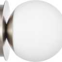 Wall Sconces, 1 Light Modern Globe Sconce in Brushed Nickel, Wall Light for Bedroom Bathroom Living Room & Hallway Vanity Lighting, Ceiling Light Fixture