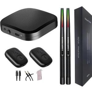 Electronic Drumsticks, Air Drumsticks with Wireless Sensors, MatBlack