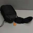 MLVOC Travel Pillow 100% Pure Memory Foam Neck Pillow, Comfortable & Breathable Cover, Machine Washable, Airplane Travel Kit with 3D Contoured Eye Masks, Earplugs, and Luxury Bag, Standard (Black)