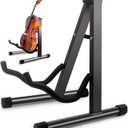 GeeWin Cello Stand,A-Frame Folding Violin Support Stand,Cello Holder for 1/8-4/4 Cellos, Guitar Stand,Guitars for Acoustic, Electric Guitar,Bass,Guitar Holder Stand,Black