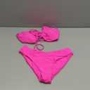 Meetall Women's High Cut String Triangle Bikini Set Swimsuits Sexy Bathing Suits 2 Piece (Medium, Pink)
