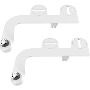 Bio Bidet SlimEdge 2 Pack Bidet Attachment for Toilet, Non Electric, Self Cleaning Dual Nozzles for Front and Rear Cold Water Wash, Adjustable Water Pressure, Ultra Thin Design, White