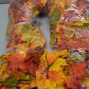 wohohoho 2 Packs Fall Garland Maple Leaf, 5.9Ft/Pieces Fall Leaves Garland 7 Maple Leaves Hanging Vines for Autumn Decor Halloween Thanksgiving Christmas Indoor Outdoor Decorations (Orange)