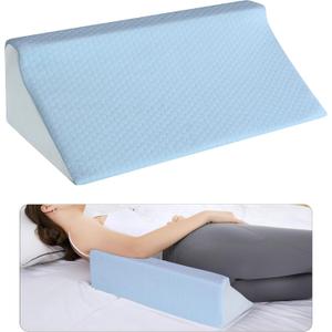 Wedge Pillow for Side Sleeping, Memory Foam Back Pillow Positioners for Side Sleeper, Preventing Bedsores, After Surgery, Pregnancy Support, Ankle Support, Bed Wedge Pillow