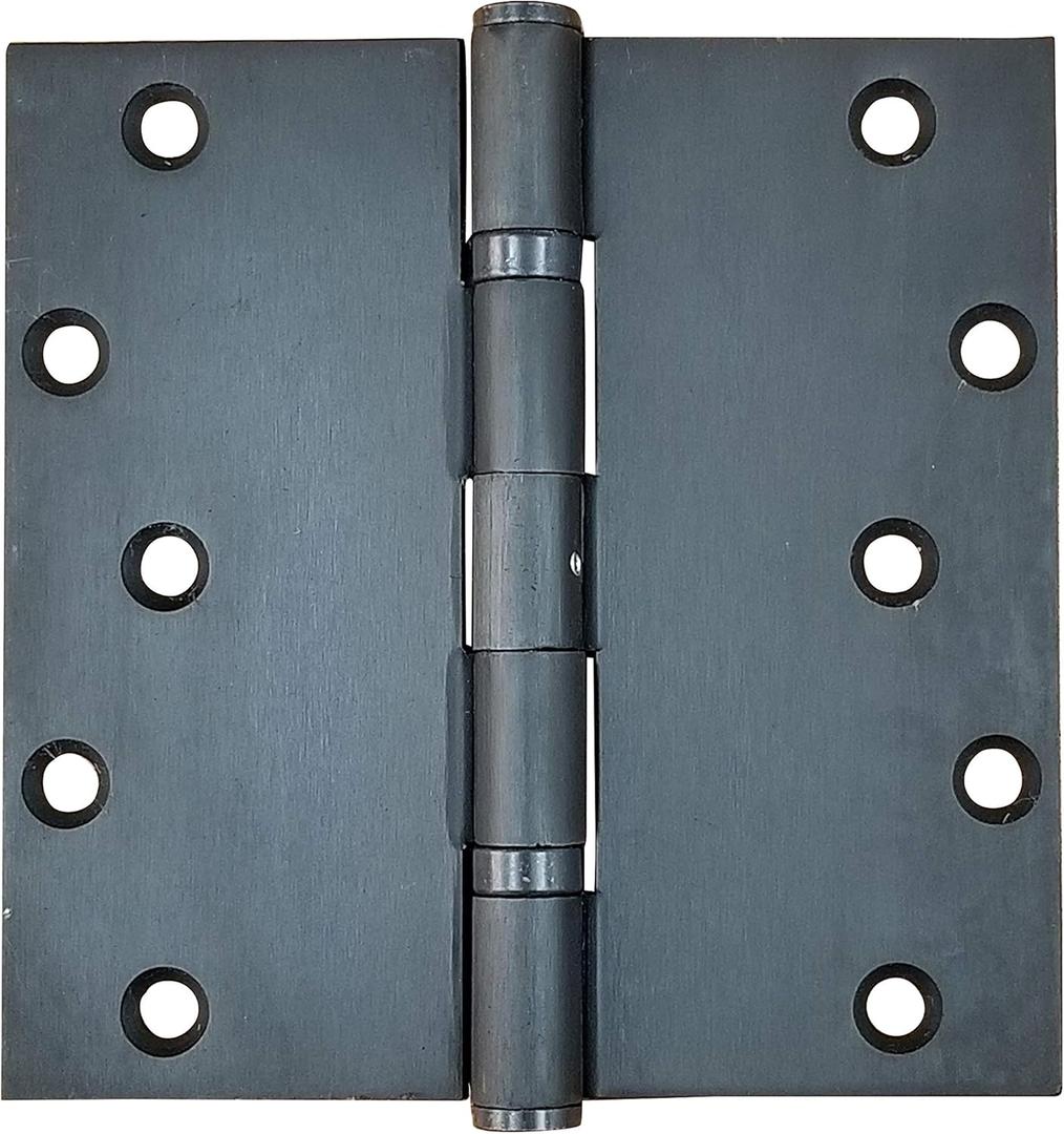 Hinge Outlet Square Ball Bearing Commercial Door Hinges, Heavy Duty Steel,Non-Removable Pin (6 Inch,Oil Rubbed Bronze, 2 Pack)