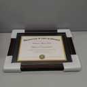 upsimples 11x14 Diploma Frame with High Definition Glass, Display 8.5x11 Certificate with Black over Gold Mat, Degree Document Frame for Wall and Tabletop, Mahogany with Gold Beads, 1 Pack