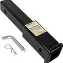 MaxxHaul 51959 Trailer Hitch Extension 12 inch Length 2 inch x 2 inch Receiver Tube Fits 2 inch Receiver 3500 lbs Capacity Includes 5/8 inch Hitch Pin and Clip