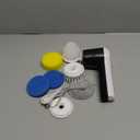 PUFTEM Electric Spin Scrubber, Cordless Shower Scrubber with Battery Level Display, 2 Speeds Electric Scrubber for Cleaning with 6 Replaceable Heads, Cleaning Brush for Bathroom/Sink/Window (White)