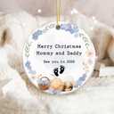 2 x New Parent Ornament, Mommy and Daddy Ornament  Pregnancy Announcement See You in 2026, Cute Bumblebee Baby Reveal Gift for Expecting Parents, Grandparents, or Godparents