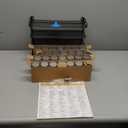 SpaceAid Spice Rack Organizer with 28 Spice Jars, 386 Spice Labels, Chalk Marker and Funnel Set for Cabinet, Countertop, Pantry, Cupboard or Door & Wall Mount - 28 Jars, 13.4" W  10.8" H, Black