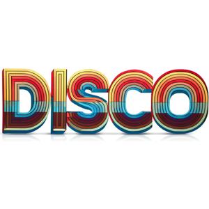 Bucherry 7.8ft Colorful Disco Letters Cardboard Cutout Stand up Life Size 70s 80s 90s Themed Party Decoration Backdrop Photo Props Standup for Birthday Hip Hop Retro Theme Party Supply
