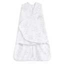 HALO 100% Cotton Sleepsack Swaddle, 3-Way Adjustable Wearable Blanket, TOG 1.5, Midnight Moons Grey, Preemie, Birth-5lbs (Preemie (Pack of 1))