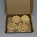 8 Pcs Regular Mouth Lids for Mason Jars 2.76'' Reusable Wooden Leaf Pattern Storage Lids with Airtight Silicone Sealing Rings Round Canning caps for Food Storage