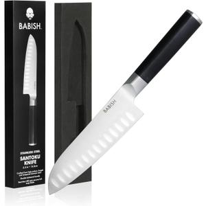 Babish High-Carbon 1.4116 German Steel Cutlery, 6.5" Santoku Kitchen Knife