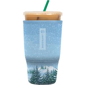 Sok It JavaSok Iced Coffee & Cold Soda Insulated Neoprene Cup Sleeve (Winter Wonderland, Large: 30-32oz)