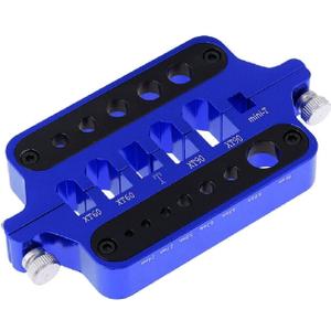 Aluminum Universal Soldering Station Solder Jig for XT60 XT90 T Plug Bullet Connector Banana Plug,Blue