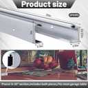 Blulu 2 Pack RV Table Wall Mount 30" Aluminum Support Trim Bracket for Sliding Dinette Table, Milling Finish, Includes Mounting Screws
