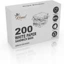 White Paper Sandwich Style Bags (200) 6"x 1"x 8" Dry Wax Grease Resistant Bags. Perfect for Sandwiches, Cookies, Pastries, Take Out, and Gifts