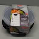 Rubbermaid TakeAlongs Food Storage Containers, 5 Cup, 8 Pack, Black