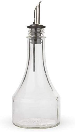 2 x KegWorks Glass Syrup Bottle with Stainless Steel Pourer,transparent - 8 oz
