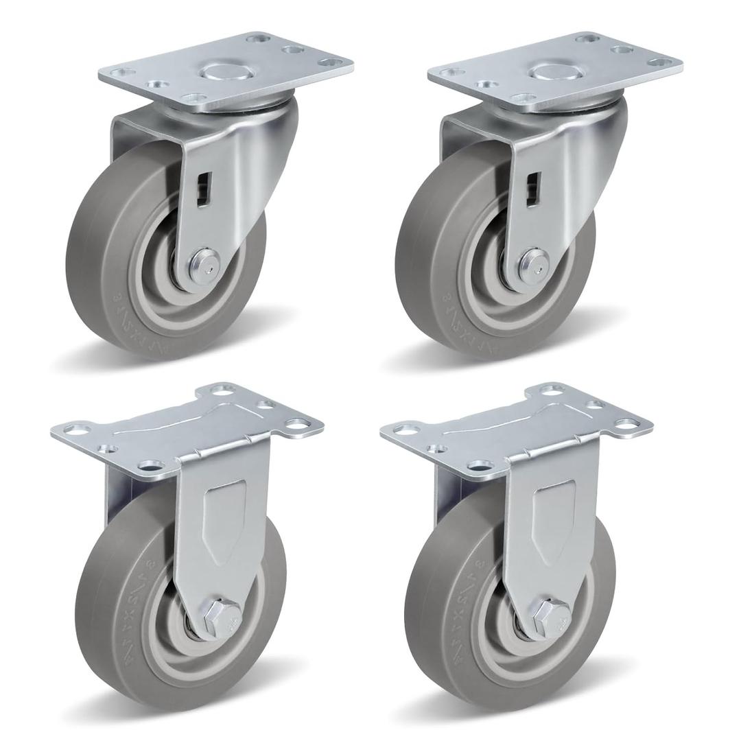 Caster Wheels, 3.5" Heavy Duty Casters Set of 4 with Load Capacity 1000lbs Capacity(2 Swivel & 2 Rigid