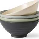 MONITO 5.9 Inch stoneware 28 OZ Cereal Bowls Set of 4Ceramic Bowls for soup bowls|Salad |Dessert|Ice cream|Pasta|Ramen, Dishwasher & Microwave Safe Kitchen Decor & Housewarming Gift (Morandi color)