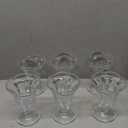 ZENFUN 6 Pack Glass Tulip Sundae Cups, 6.7 Ounce Clear Milkshakes Footed Ice Cream Cups Dessert Bowls Set for Sherbet Trifle, Fruit, Salad, Snack, Cocktail
