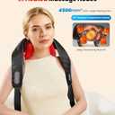 COMFIER Cordless Neck Massager with Heat, 4D Kneading Shiatsu Neck and Shoulder Massager Deep Tissue, Hands-Free Straps, FSA Eligible HSA, Mothers Day Gifts for Mom Women
