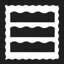 Containlol Classroom Bulletin Board Decoration, Corrugated Paper Ribbed Borders, Poster Board Borders for School Classroom Office Chalkboard Whiteboard Cork Wall Decor(Black,118ft)