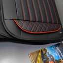 JIAMAOXIN Car Seat Covers for Jeep Cherokee 2014-2024 2025 2026, Full Set 5 Seats Faux Leather Seat Cover Car Cushion Protector Compatible Airbag (5 Seat Set, Black&Red)