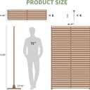 NicBex Outdoor Privacy Screen 72" HDPE Decorative 6 Panels for Patio,Brown