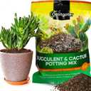 Succulent & Cactus Soil Potting Mix 2qt, Natural Organic Potting Mix for Cactus, Succulent, Palm, and Citrus Grown in Containers Indoors and Outdoors