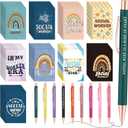 36 Pcs Social Worker Appreciation Gifts Set Includes 18 Social Work Notebook Journal & 18 Ballpoint Pen with Inspirational Quotes, Thank You Gifts for Teachers, Volunteers, BSW, DSW, MS