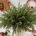 MISSPIN 12 Pcs 19.5 Inches Christmas Norfolk Pine Branches, Norfolk Pine Artificial Christmas Branches DIY Crafts Faux Pine Branches for Xmas Indoor Outdoor Home Decor