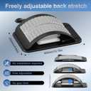 Back Stretcher for Lower Back Pain Relief, Adjustable Lumbar Traction Device, Ergonomic Spine Board with Acupressure Points, Back Massager for Spinal Decompression and Scoliosis
