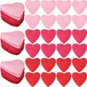 24 Pcs Heart Shaped Bean Bags, Valentines Cornhole Bags Toss Mini Nylon Filled Dual Sided for Outdoor Hand Toss Party Supplies, Pink and Red
