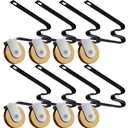 4 Pack Sliding Screen Door Rollers for Academy Doors, Smooth & Quiet, 1" Concaved Steel Ball Bearing, Rollers with Replaces B512、B513、B746 and B756 Used on Both Top and Bottom, 4Pack (B512 8pc)